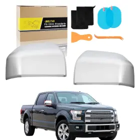 F150 Reltvo 797457947339 Chrome Mirror Covers Compatible With Ford 2015 2016 Left And Right