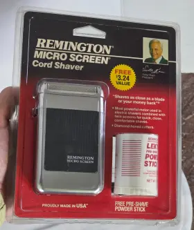Remington 074590103250 Micro Screen Cord Shaver Made In Usa New Old Stock Vintage