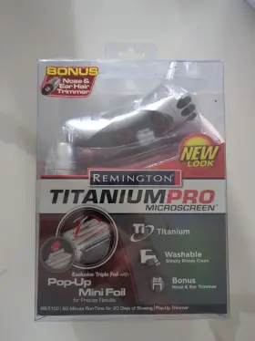 Remington 074590830064 Titanium Pro Microscreen Pop-up Mini Foil Shaver