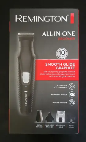 Pg6025b Remington All-in-one Groomer 10-piece Trimmer Kit Smooth Glide Graphite
