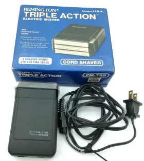 Pm-750 Remington Triple Action Electric Shaver Corded 3 Heads 1986 Works Read