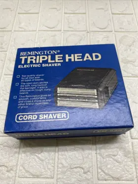 Pm-850 Remington Vintage 1981 Triple Action Electric Shaver Corded 3 Heads Usa Pm-850 Remington Vintage 1981 Triple Action Electric Shaver Corded 3 Heads Usa