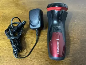Pr1385 Remington Lithium Power Red Rotary Shaver With Charger Cleaned And Tested