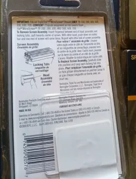 Re-sp80 Remington Lot 4 Foil Screen Set Fits Sp-80 Tf Triple Series - New And Sealed #2
