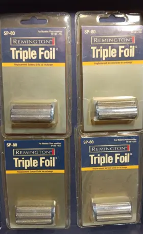 Re-sp80 Remington Lot 4 Foil Screen Set Fits Sp-80 Tf Triple Series - New And Sealed