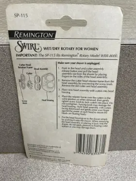 Sp-115 Remington Sp-15 Genuine Swirl Rotary Replacement Heads And Cutters Vintage Nos #2