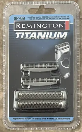 Sp-69 Remington Titanium Replacement Head Screen And Cutters Electric Razor Shaver