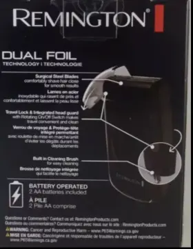 Tf70 Remington Travel Dual Foil Shaver Cordless Battery Operated Compact Sealed #3