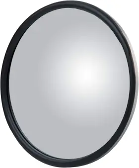 610131 Retrac 5-inch Black Steel Center-mount Convex Mirror 5 Inches Multi
