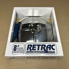 610673 Retrac 8-inch Stainless Steel Center-mount Convex Mirror Head Multi