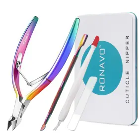 Ronavo 739210965815 Cuticle Trimmer With Pusher Remover Stainless Steel P