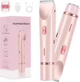 Ssttmfenss2001 Rtlvio Dermave Bikini Shaver 2025 New Dual Head Women 2 In 1 Wet And Dry Pink