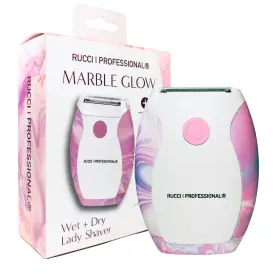 Rucci 761433105761 Water-resistant Marble Glow Lady Shaver For Hair Removal On Wet And Dry Skin