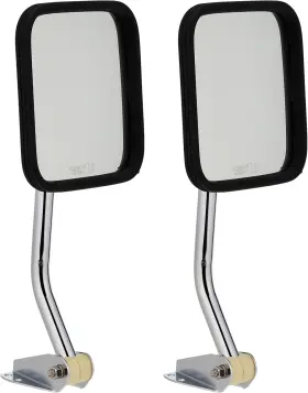 11010.01 Rugged Ridge Door Mirror Kit Cj-style Chrome Medium To Large