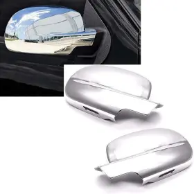 Cltahzb-1006-n S Sizver Triple Chrome Plated Side Door Mirror Cover Overlay Compatible With 2007-2013
