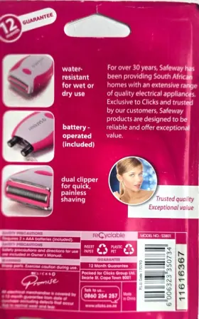 53801 Safeway #53801 Wet-dry Ladies Battery-operated Shaver #2