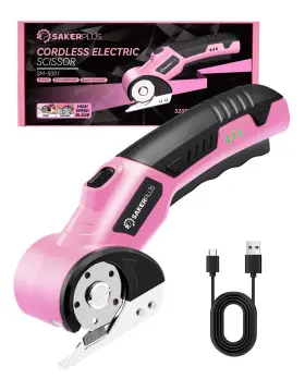 Sm-5001 Sakerplus Electric Scissors 4v Rechargeable Box Cutter Cordless Rotary Cardb