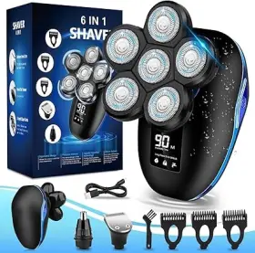 Sakioo 389850262954 Head Shaver For Bald Men 6-in-1 Electric 6d Wet/dry Wat