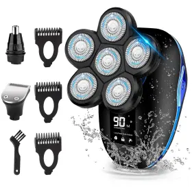Sakioo 430924816968 Head Shaver For Bald Men 6-in-1 Electric 6d Wet/dry Wate