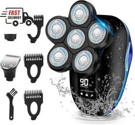 Sakioo 726084545465 Head Shaver For Bald Men 6-in-1 Electric 6d Wet/dry Waterpr