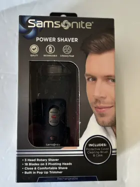 3706993573 Samsonite Power Shaver Quality Rechargeable 3 Head Rotary