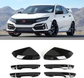 Zfj0068-1 Sapubk Side Mirror Cover Cap Door 10th Civic 2016-2021 Mirror&handle Glossy