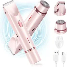 Lkl-la80281156-111 Scappof Electric Lady Shaver 2 In 1 Women Body Bikini Hair Remover Trimmer-pink