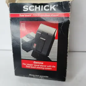 F1000 Schick Vintage Cordless Battery Shaver With Hard Case Gamma Classic Travel #2