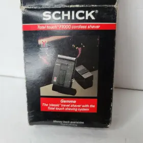 F1000 Schick Vintage Cordless Battery Shaver With Hard Case Gamma Classic Travel #3