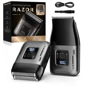 Scrorui 673658101667 Cordless Foil Shaver For Men Dual Replacement Heads Trimmer High-s