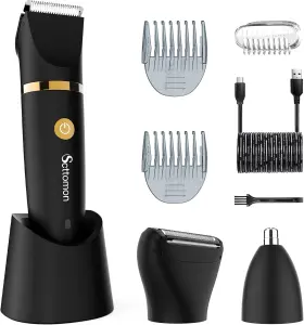 Rfc-2018 Scttomon Electric Groin Hair Trimmer Ball For Men Body Shaver Below-the
