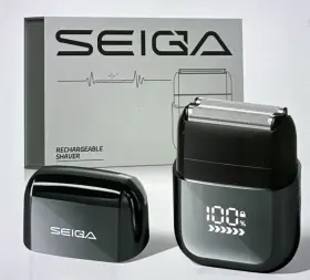 Wf-2043 Seiga Travel Electric Foil Shaver For Men With Led Display 7500 Rpm Ipx7