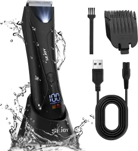 Sejoy 744759990280 Body Hair Trimmer For Men Electric Groin Ball Shaver With Standing
