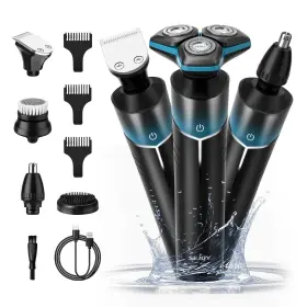 Sejoy 754708207512 Blue Mens Electric Shaver Kit Rechargeable Hair Trimmer Razor Clipper Sejoy 754708207512 Blue Mens Electric Shaver Kit Rechargeable Hair Trimmer Razor Clipper