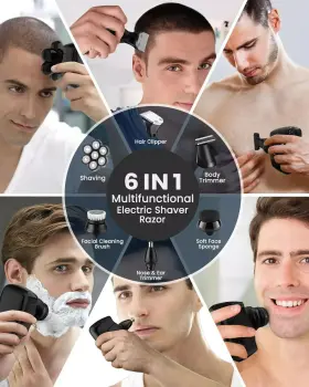 Lfq-1360-bla Sejoy Head Shavers For Bald Men 6-in-1 Electric Razor Led Display Dry And Wet Waterproof #3 Lfq-1360-bla Sejoy Head Shavers For Bald Men 6-in-1 Electric Razor Led Display Dry And Wet Waterproof #3