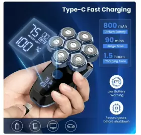 Lfq-alienpro2-blu Sejoy Maquinilla De Afeitar El Ctrica Port Til Mini-shave Para Hombres Recargable Usb #2