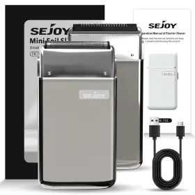 Txd-fk701-sil Sejoy Portable Electric Razor For Men With Toothed And Mesh Blades Magnetic Ad