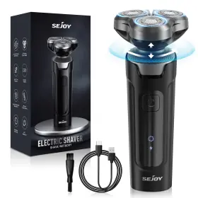 Txd-x2-bla Sejoy Electric Shaver Beard Shaving Wet/dry Trimmer Rotary Razor Rechargeable Us