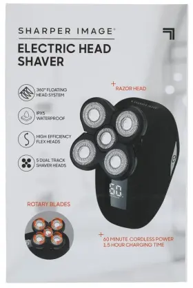Sharper Image 198018130397 Nib Waterproof Electric Head Shaver