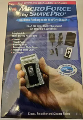 Shavepro 783393067101 Micro Force Shave Pro Cordless Rechargable Wet/dry Shaver #2