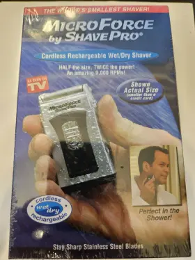 Shavepro 783393067101 Micro Force Shave Pro Cordless Rechargable Wet/dry Shaver