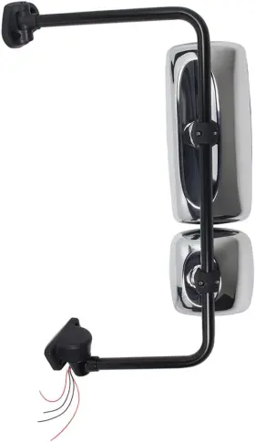 Shin-m2-l Shinjew Chrome Door Mirror Assembly With Arm Fit For Freightliner Driver Side