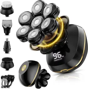 Shpavver 445029431436 Head Shavers Upgrade 6-in-1 Electric For Bald Men Wet/dry Led Dis Shpavver 445029431436 Head Shavers Upgrade 6-in-1 Electric For Bald Men Wet/dry Led Dis