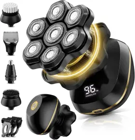 Shpavver 445045332359 7d Bald Head Shaver Wet/dry Rotary Razor Led Display Usb-c Rechargeable - New