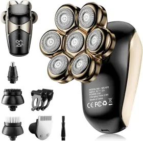Ipx7 Shpavver 744110586190 Head Shavers For Bald Men 5-in-1 Electric Razor - Waterproof Shaving Groom Ipx7 Shpavver 744110586190 Head Shavers For Bald Men 5-in-1 Electric Razor - Waterproof Shaving Groom