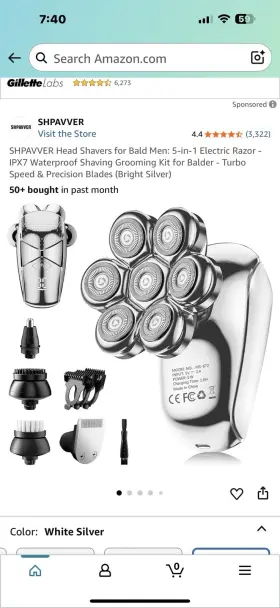 Ms672 Shpavver Head Shaver For Bald Men