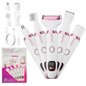 Sk-3028a Sidhgn 5-in-1 Electric Razor For Women - Bikini Trimmer With Led Display Painless H