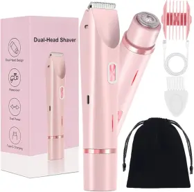 Silkyglow001 Silky Glow 744110125603 Dermave Bikini Shaver 2 In 1 Body Aura Womens Shavers
