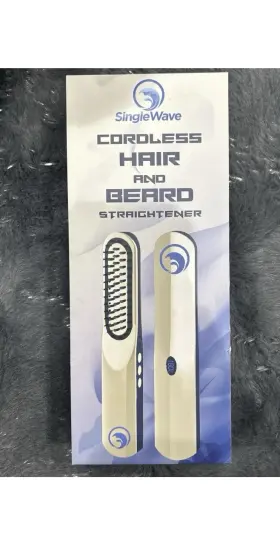 Singlewave 703355931721 Beard Straightener New Improved Charging Cable Usb C Cordless And Ha