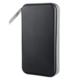 Cdw02 Siveit Cd Case Holder 80 Capacity Black Plastic Portable Storage Rack